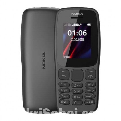 Nokia 106 (ইনট্যাক্ট ডুয়াল সিম বাটন ফোন আনঅফিসিয়াল)